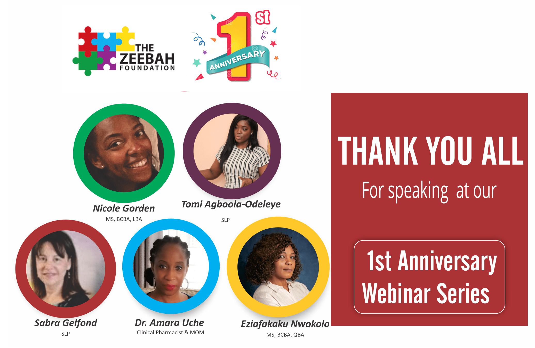 The Zeebah Foundation First Anniversary Webinar Series