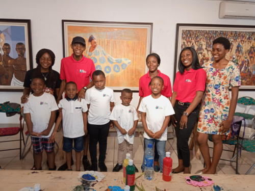 Staff of The Zeebah Place, Tunde Alawode( Operation officer), Oluwadamilola Olukitibi                              ( Assistant Training Coordinator) , Godsfavour Chukwuma (Support Aide) and Art instructors Chidimma Ikegwuonu , Uche Uguru at autiSmart  